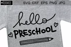 Hello preschool svg Kindergarten Shirt 1st day of school Product Image 1