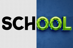 School 3D editable text effect Product Image 2