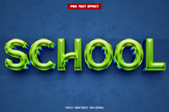 School 3D editable text effect Product Image 1