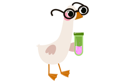 9 Cute Goose &amp; Education Cartoon Clipart Set Product Image 3