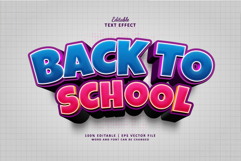Back to school Editable Text Effect Style 3d Product Image 1