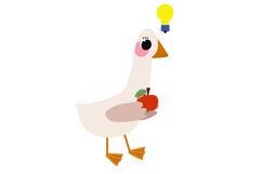9 Cute Goose &amp; Education Cartoon Clipart Set Product Image 6