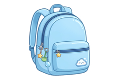 School Bag Png| School Supplies Png Product Image 1