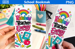 Rainbow Teacher Energy | Teacher Bookmark Printable Product Image 1
