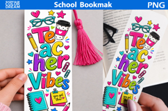 Teacher Vibes Bookmark | School Printable Product Image 1