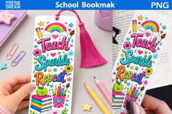 Teach Sparkle Repeat | Teacher Bookmark Printable Product Image 1