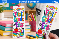 First Grade Era Bookmark PNG | Cute School Art Product Image 1