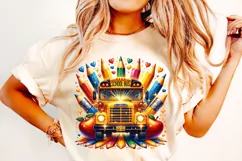 School Bus Sublimation, School Bus Png, School Bus Driver Product Image 1