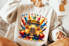 School Bus Sublimation, School Bus Png, School Bus Driver Product Image 3