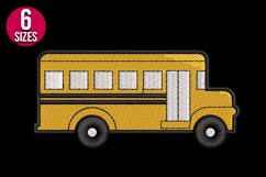 School Bus Machine Embroidery Design | Back to School Product Image 2