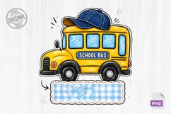 School Bus Name Back To School PNG Design Product Image 1