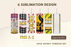 20oz School Bus Tumbler Pencil Teacher Apple Add Text Wrap Product Image 1