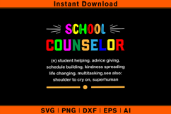 School Counselor Definition SVG Design Product Image 1