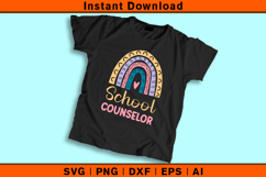 School Counselor Rainbow Heart SVG Design Product Image 2