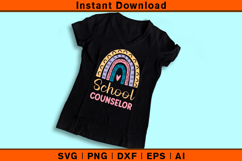 School Counselor Rainbow Heart SVG Design Product Image 3