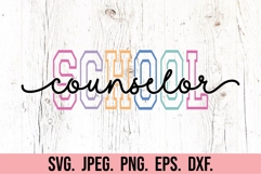 School Counselor Life SVG - Counselor Mode PNG Varsity Font Product Image 2