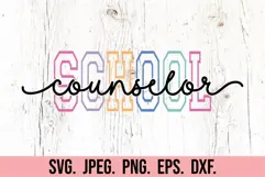 School Counselor Life SVG - Counselor Mode PNG Varsity Font Product Image 2