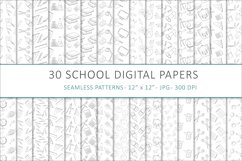 School Hand Drawn digital paper Product Image 1