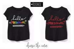 Hello preschool svg Kindergarten Shirt 1st day of school Product Image 2