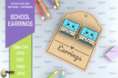 School Earrings Laser Cut Bundle. Teardrop Earrings SVG Product Image 13