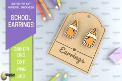 School Earrings Laser Cut Bundle. Teardrop Earrings SVG Product Image 8