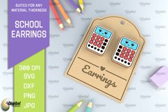 School Earrings Laser Cut Bundle. Teardrop Earrings SVG Product Image 10