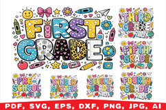 back to school, school grades svg, first day school Product Image 1