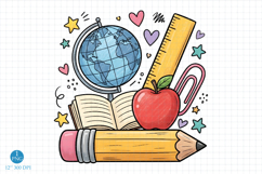 School Life Png, Back To School Png, School Love Png Product Image 1