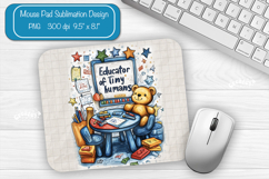 Funny Teacher quote Back to school sublimation Mouse Pad PNG Product Image 1