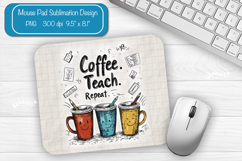 Funny Teacher quote Back to school sublimation Mouse Pad PNG Product Image 1