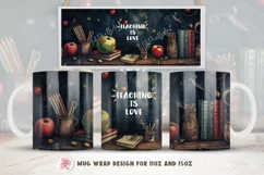 School Mug Wrap Sublimation Designs, School Tree Mug, School Png