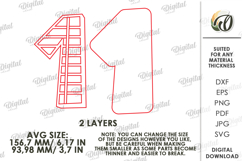School Number Interchangeable Decors Bundle Laser Cut Product Image 6