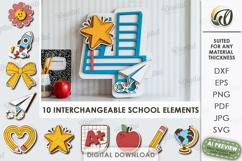 School Number Interchangeable Decors Bundle Laser Cut Product Image 9