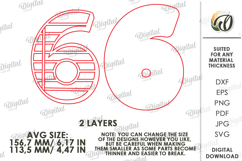 School Number Interchangeable Decor Laser Cut. Six SVG Product Image 2