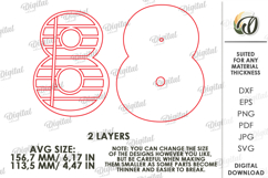 School Number Interchangeable Decor Laser Cut. Eight SVG Product Image 2