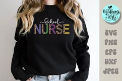 School nurse svg, nurse sublimation, groovy svg, hippie Product Image 2