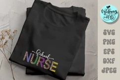 School nurse svg, nurse sublimation, groovy svg, hippie Product Image 3
