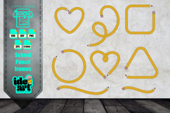 School pencil frames and shapes Product Image 1