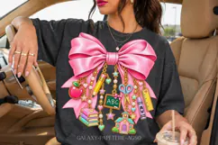 Pink Teacher Bow PNG with Pastel School Charms Product Image 2