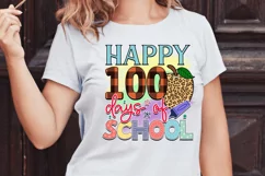 Happy 100 days of school Sublimation PNG Product Image 2