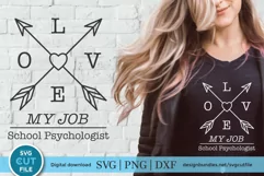 Create cute shirts and tote bags with this School psychologist SVG