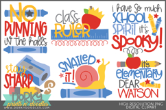 Funny Back to School Clipart Bundle Product Image 2