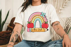 School Rainbow Pencil Name Plate,School Teacher PNG Product Image 5