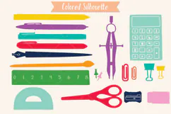 School Supplies Color | Hand Drawn Stationary, Office Doodle Product Image 3