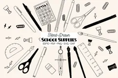 School Supplies | Hand Drawn Stationary, Office Doodles Product Image 1