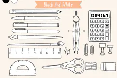 School Supplies | Hand Drawn Stationary, Office Doodles Product Image 4