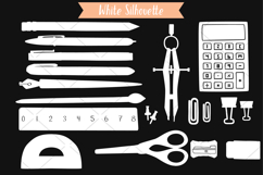 School Supplies White | Hand Drawn Stationary, Office Doodle Product Image 3