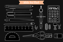 School Supplies White | Hand Drawn Stationary, Office Doodle Product Image 5