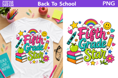 Fifth Grade Star School Art | Student Shirt Sublimation Product Image 1