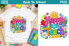 Happy To Teach Teacher Quote | Sublimation Product Image 1